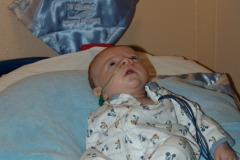 Alexander laying in bed at Duke Alexander laying in bed at Duke