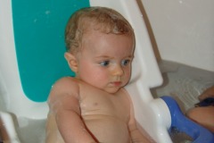 Alexander relaxing in the tub...