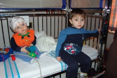 Alexander and Nicholas on the bed...