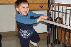 Nicholas does a little dance...