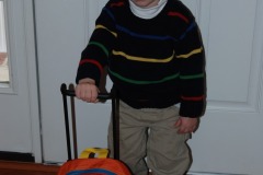 Alexander is ready for his first day at school!