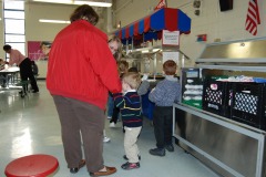 Alexander's first trip to the school cafeteria...