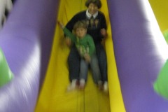 Alexander and Grammy sliding together!