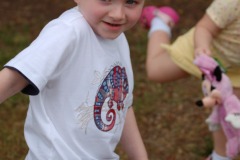 He's all smiles!