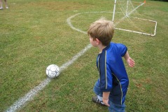 Alexander is ready to take the goal kick...