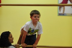 Alex on the uneven bars...
