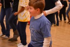 Doing the line dance...