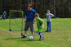 Alex takes the goal kick!