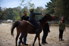 Alex and Star both pointing toward the ramp...