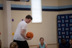 Dribbling the ball with Miss Emma!
