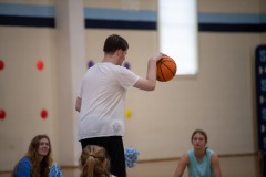 Dribbling the ball with Miss Emma!