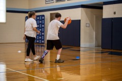 Dribbling the ball with Miss Emma!