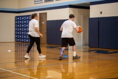 Dribbling the ball with Miss Emma!