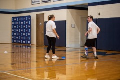 Dribbling the ball with Miss Emma!
