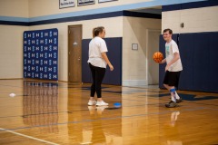 Dribbling the ball with Miss Emma!