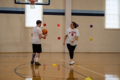 Dribbling the ball with Miss Emma!