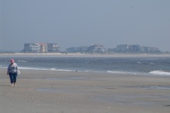 Linda with inlet and Holden's Beach in background... Linda with inlet and Holden's Beach in background...