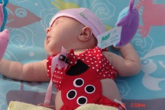 A cutie in a ladybug bikini!