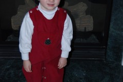 Alexander in his Christmas outfit...