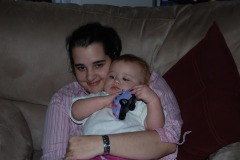 Meghann and Katie sharing a chair...