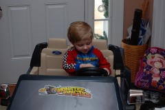 Alexander figuring out the cruise control...