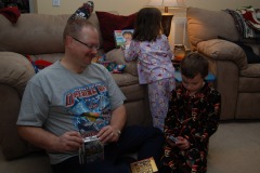 Pat and Patrick examine a new GameBoy cartridge...