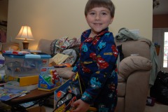 Nicholas likes his <B><I>Rescue Heroes</I></B>...