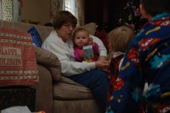 Kathryn savors her present before ripping it open...