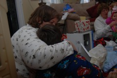 Nicholas and Mommy share a hug...