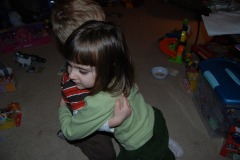 Alex gets a hug from Mairin...