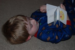 Alexander reading a book...
