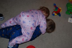 Think she's got a future in the WWE?  She's got Greco-Roman first position down cold!