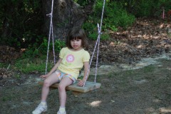 Alyssa chilling out on the swing!