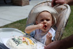 Oh, I think he's down with tearing this cake apart...