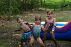 Thank goodness for pressure in the water hose!  :)