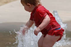 It's Katie versus the wall of water...