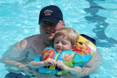 Daddy and a very relaxed Alexander!