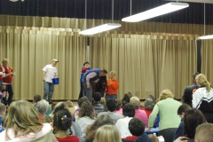 Principal Peuler puckering up to a donkey...