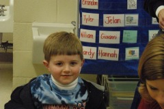 Alexander and his snowman...