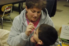 Mommy takes up the brush...