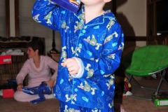 The boy loves his <B>Toy Story</B>...