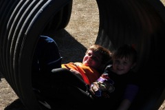 Katie and Alex share a tube...