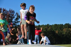 Katie gets a nice bounce...