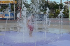Katie in the deluge...