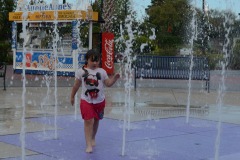 She's certainly enjoying the water...