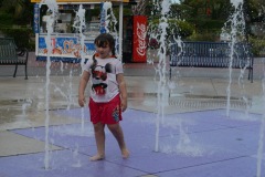 She's certainly enjoying the water...