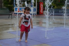 She's certainly enjoying the water...