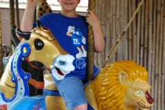 Enjoying a turn on the carousel...