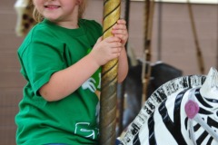 Enjoying a turn on the carousel...