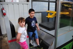 Katie and Nick at the flight simulator...